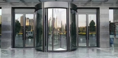 两翼旋转门安装